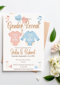 Faire-part modifiable baby, Baby shower’s Invitation, faire-part pour annonce bébé , faire-part gender reveal, carte gender reveal , gender reveal. Format A5