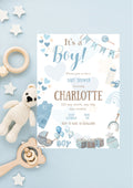Faire-part modifiable naissance garçon, faire-part de naissance , it’s a boy card , carte d'annonce naissance. Format A5