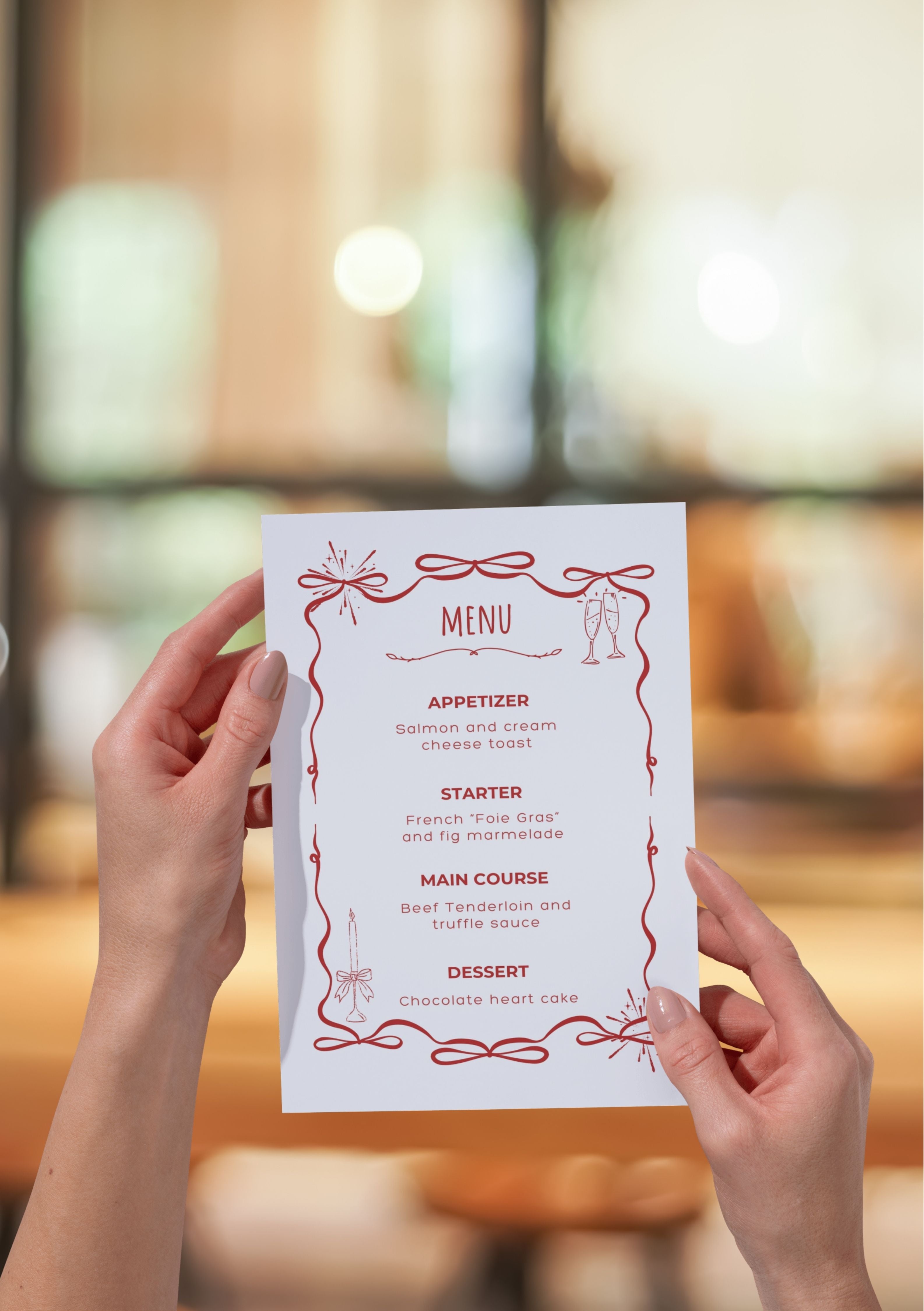 Galentine’s day Canva templates, Lot de 2 (invitation et menu), faire-part galentine’s day, carte de dîner Saint-Valentin, carte d’invitation, menu. Format A5
